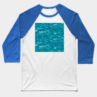 Teal Rocky Texture Baseball T-Shirt